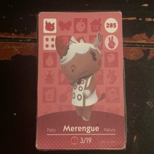 Merengue Animal Crossing amiibo card